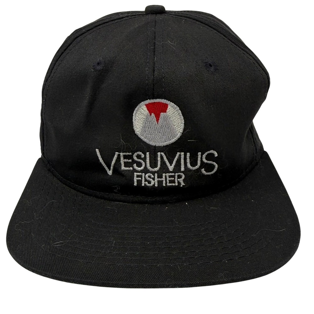 K-Products Hat Mens OSFA Black Vesuvius Fisher USA Snapback Cap